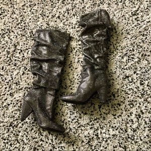 INC sparkle boots